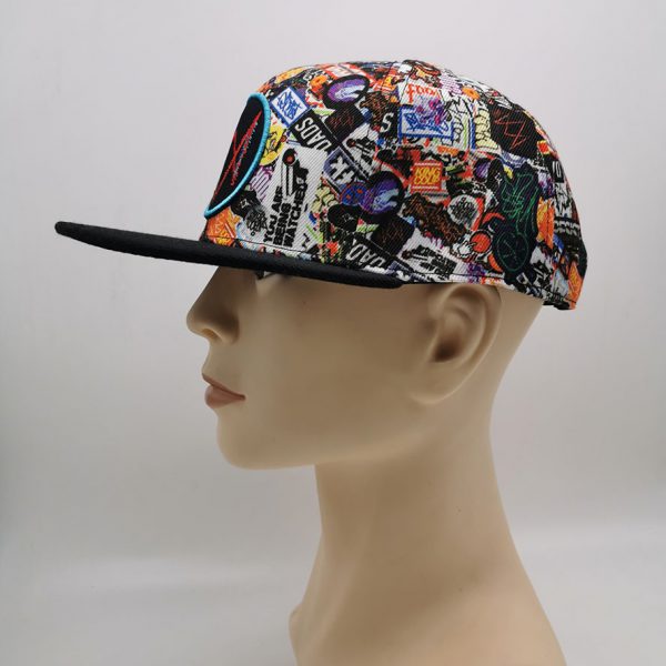 Allover sublimation print WDL Comics snapback cap