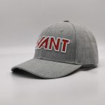 Textured Net Embroidery Melange Gray Baseball Cap