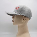 Textured Net Embroidery Melange Gray Baseball Cap